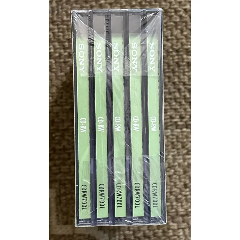 Sony CD-RW 5-Pack Blank Discs 700MB 80Min Rewritable 5CDRW700L, New & Sealed